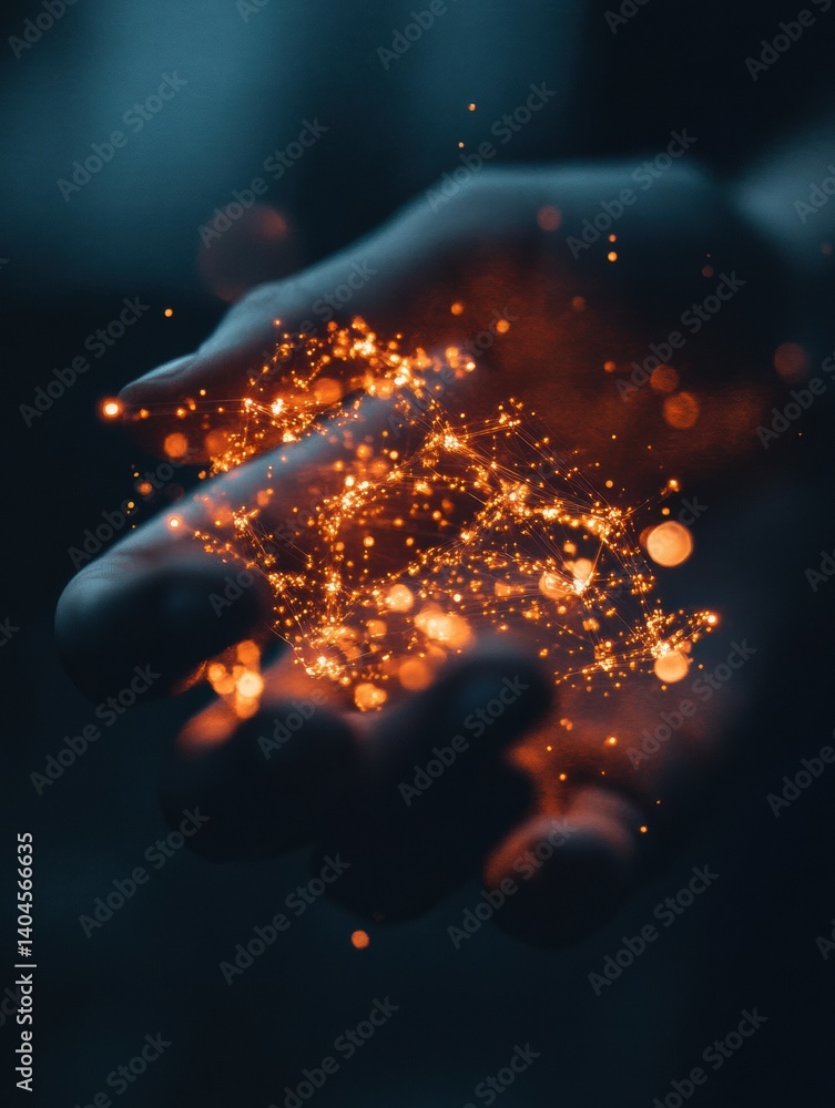 Aufkleber Quantum Creativity Unleashed Holographic Data Spark Innovation - Transformative Digital Potential in Ethereal Tech Visualization for Next-Gen Visionaries