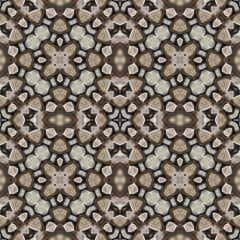 Seamless abstract pattern. Symmetrical texture. Kaleidoscope