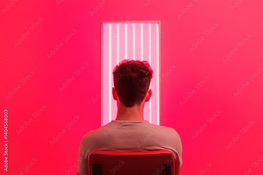 Poster minimalist biohacking wellness next-gen red light therapy for performance optimization and cognitive