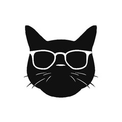 Obraz premium black cat on white background vector