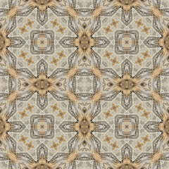 Seamless abstract pattern. Symmetrical texture. Kaleidoscope