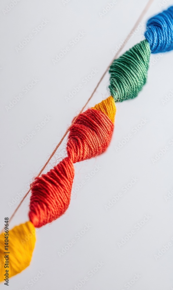 Aufkleber neurodiversity visual metaphor vibrant textile thread spectrum revealing cognitive connectivity, inc
