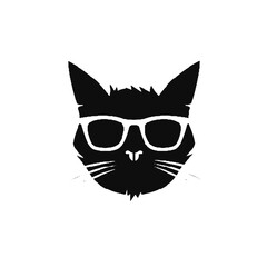 Obraz premium black cat on white background vector