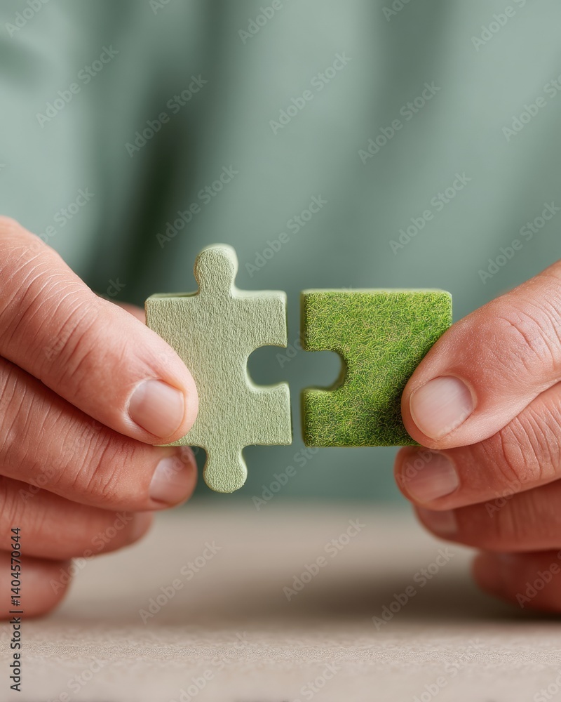 Poster eco-integration insight sustainable solutions visual metaphor of green innovation and corporate stra