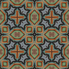 Seamless abstract pattern. Symmetrical texture. Kaleidoscope