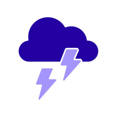 Icon a storm, isolated against a clean background.