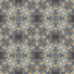Seamless abstract pattern. Symmetrical texture. Kaleidoscope