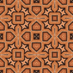 Seamless abstract pattern. Symmetrical texture. Kaleidoscope