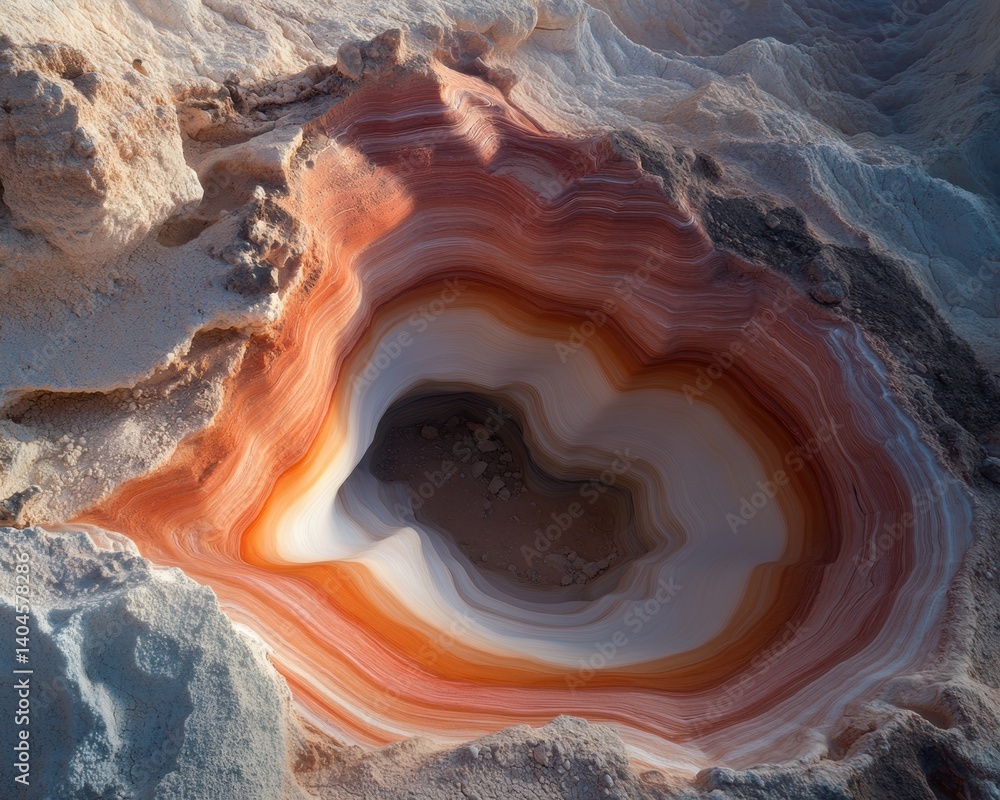 Aufkleber generative ai meets geological wonder immersive agate macro revealing earths organic design patterns