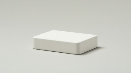 Simple white rectangular block