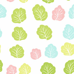 Lettuce pattern.Exquisite vector vegetable patterns. 