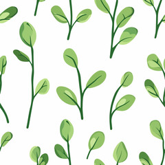 Water spinach pattern.Exquisite vector vegetable patterns. 