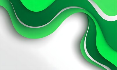 Abstract Green Wave Background Design Modern Style Elegant Curves Smooth Flowing Lines Dynamic Energy Vibrant Color Palette Professional Template     