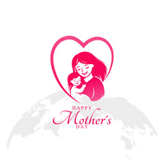 Vector graphic of Mother’s Day for Mother’s Day celebration.