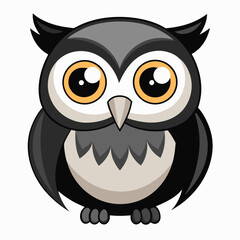 owl on white background