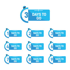 3 days to sky blue premium vector design
