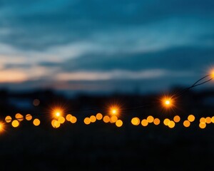 Twilight Urban Illumination Smart City Connectivity Concept Showcasing Ambient Infrastructure Lighting and Technological Network Visualization