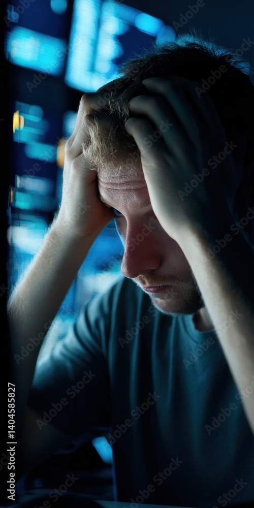 Aufkleber digital burnout insights immersive gen z workplace anxiety visualization - hyper-connected stress ep