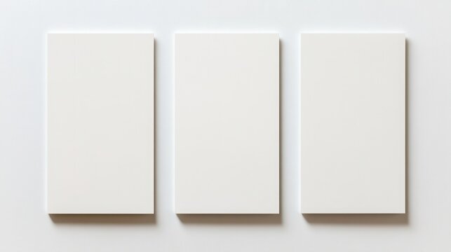 Blank white cards