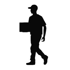 delivery guy silhouette