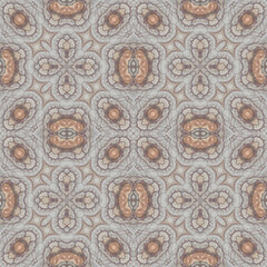 Seamless abstract pattern. Symmetrical texture. Kaleidoscope