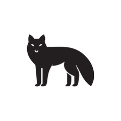 black wolf vector illustration