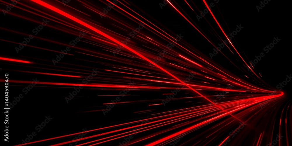 Poster abstract red light trails speed motion blur background design