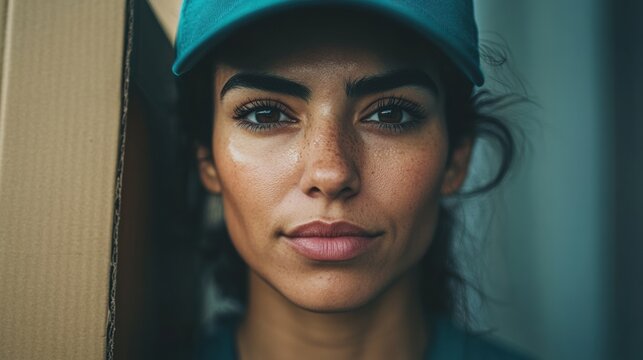 Urban Workforce Resilience Candid Portrait of Hardworking Delivery Professional Capturing Gen Z Work Ethic, Diversity, and Authentic Urban Performance