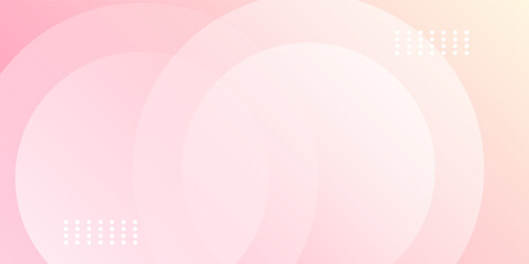 Minimalist banner background, pastel colorful, pink and yellow gradations. Circle effect style geometric art, abstract background. Eps 10