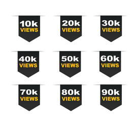 Download this Views Celebration Thumbnail Banner Set 1k to 8k, 1k Views, 1 to 8k Views eps vector file53.ai