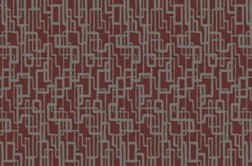 Hand drawn brush line abstract pattern, Japanese and tribal weaving texture background, simple graphic for textile, carpet