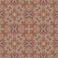 Seamless abstract pattern. Symmetrical texture. Kaleidoscope