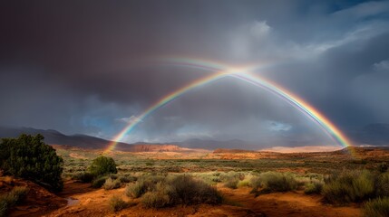 Desert Rainbow After Storm