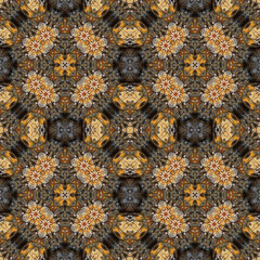 Seamless abstract pattern. Symmetrical texture. Kaleidoscope