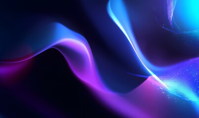 Abstract Blue and Purple Swirling Light Background