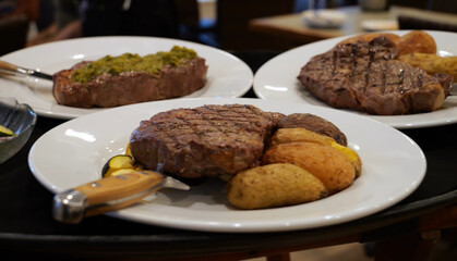 steak with potatoes