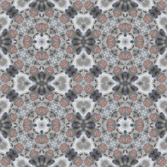 Seamless abstract pattern. Symmetrical texture. Kaleidoscope