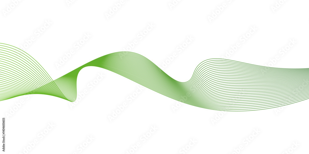Aufkleber abstract blue and green gradient wavy flowing line blend background,abstract wave element for design
