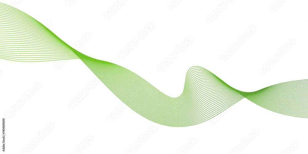 Aufkleber abstract blue and green gradient wavy flowing line blend background,abstract wave element for design