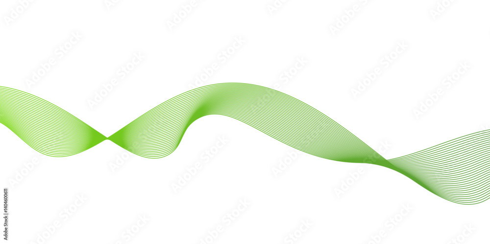Poster abstract blue and green gradient wavy flowing line blend background,abstract wave element for design