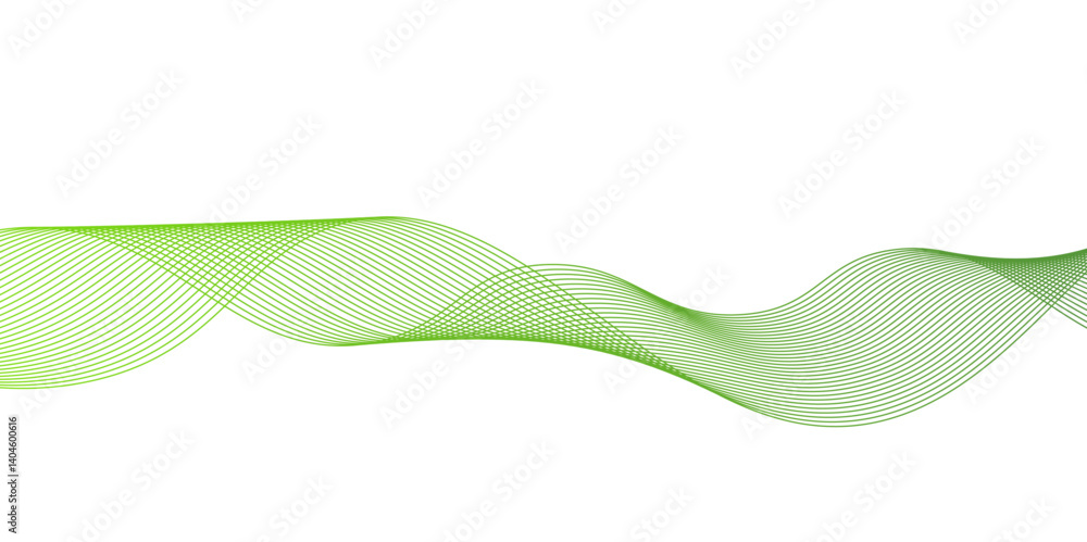 Poster abstract blue and green gradient wavy flowing line blend background,abstract wave element for design