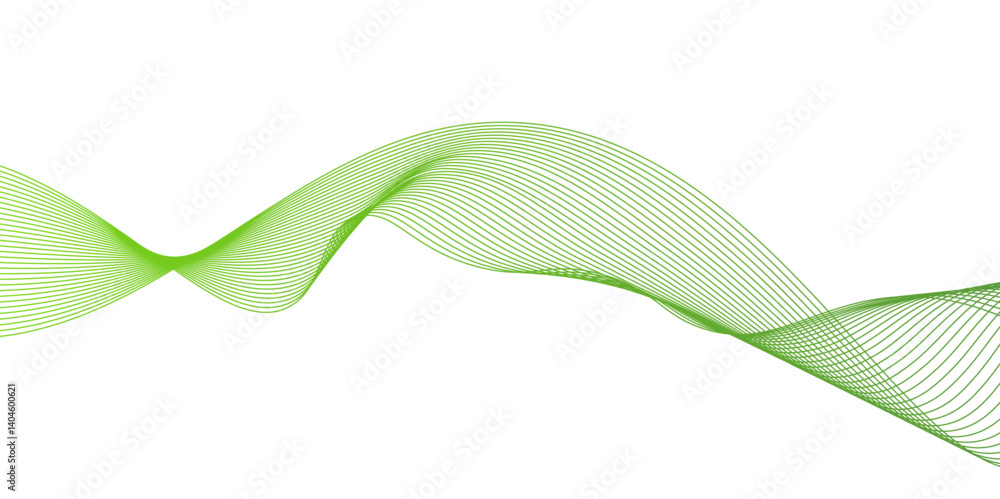 Poster abstract blue and green gradient wavy flowing line blend background,abstract wave element for design