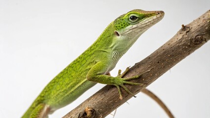 Fototapeta premium Anole Lizard on studio background 