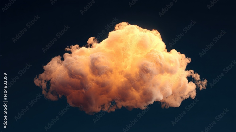 Poster abstract cloud in the sky evolving into a shining safe symbolizing security and hope for a brighter 