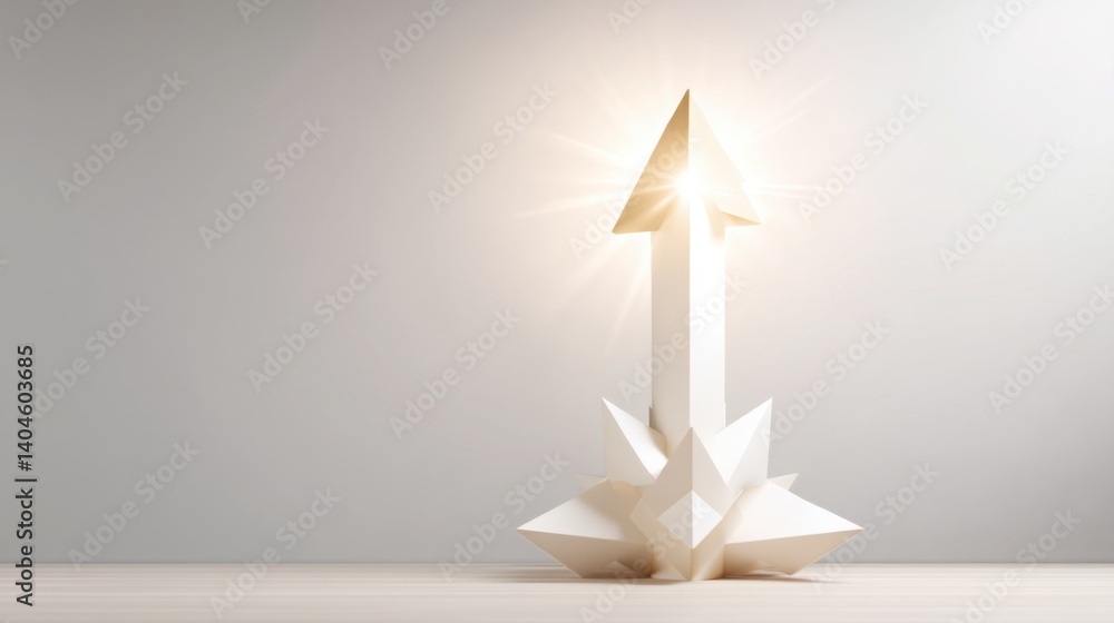 Poster intriguing paper sword resting on a table evoking imagination and playfulness in a creative scene