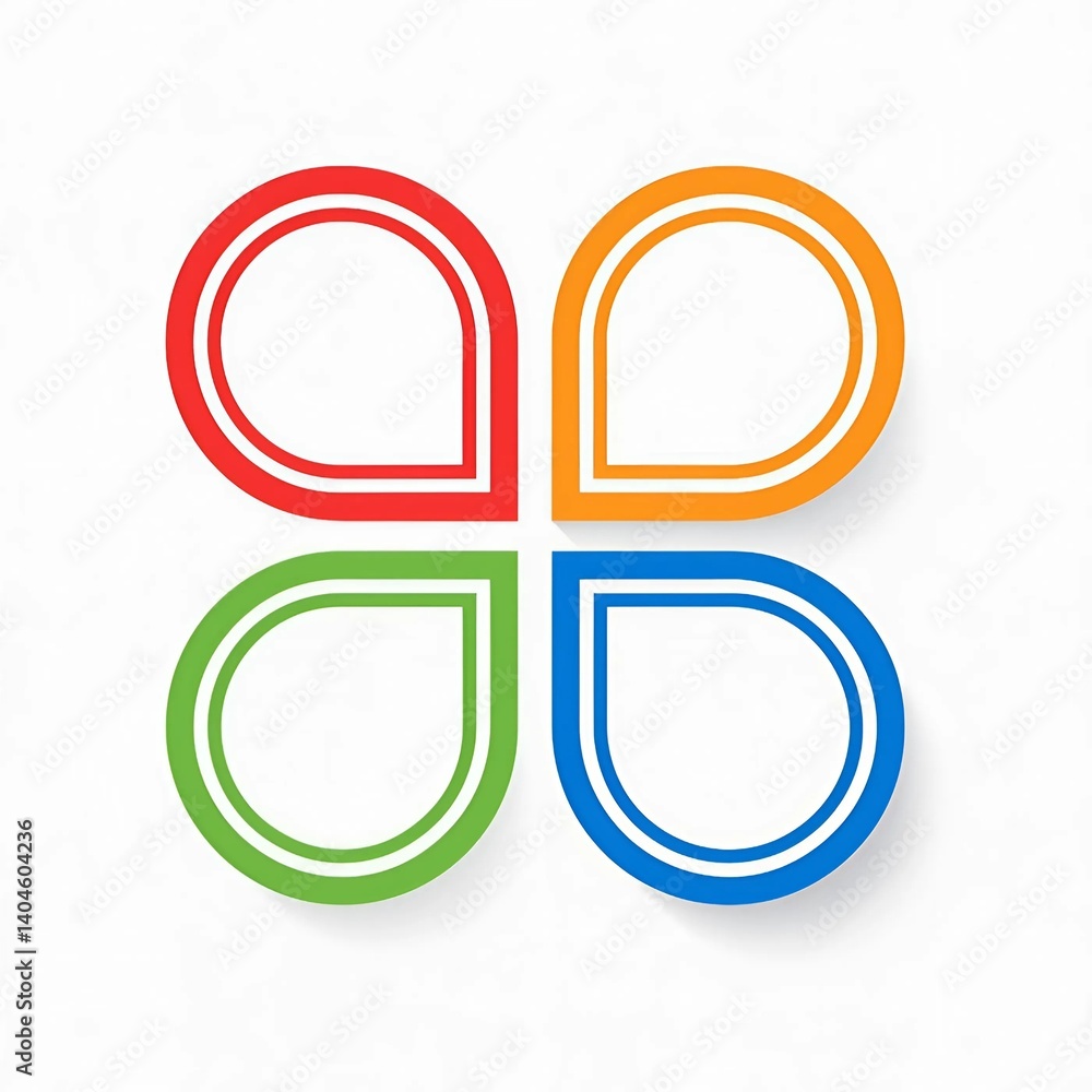 Poster honeycomb layout with square and circular shape representing the information of business, study and others
