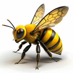 bee on white background