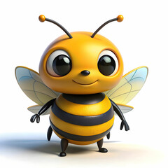 bee on white background