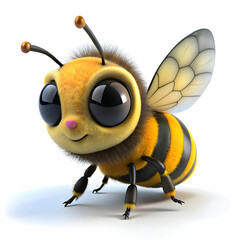 bee on white background