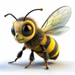 bee on white background